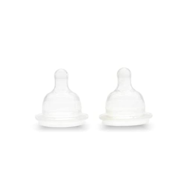 DOCURA - Mamilas Para Bebé De Boca Ancha 2 Piezas Para + De 3 Meses, Biberón De Silicón Líquido, Flu