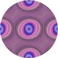 thumbnail image 1 of Ahgly Company Machine Washable Indoor Round Transitional Orchid Purple Area Rugs, 3' Round, 1 of 7