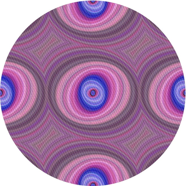 Ahgly Company Machine Washable Indoor Square Transitional Orchid Purple Area Rugs, 3' Square
