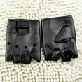 thumbnail image 4 of Guantes de cuero artificial antideslizantes de medio dedo sin dedos para hombre, 4 of 6