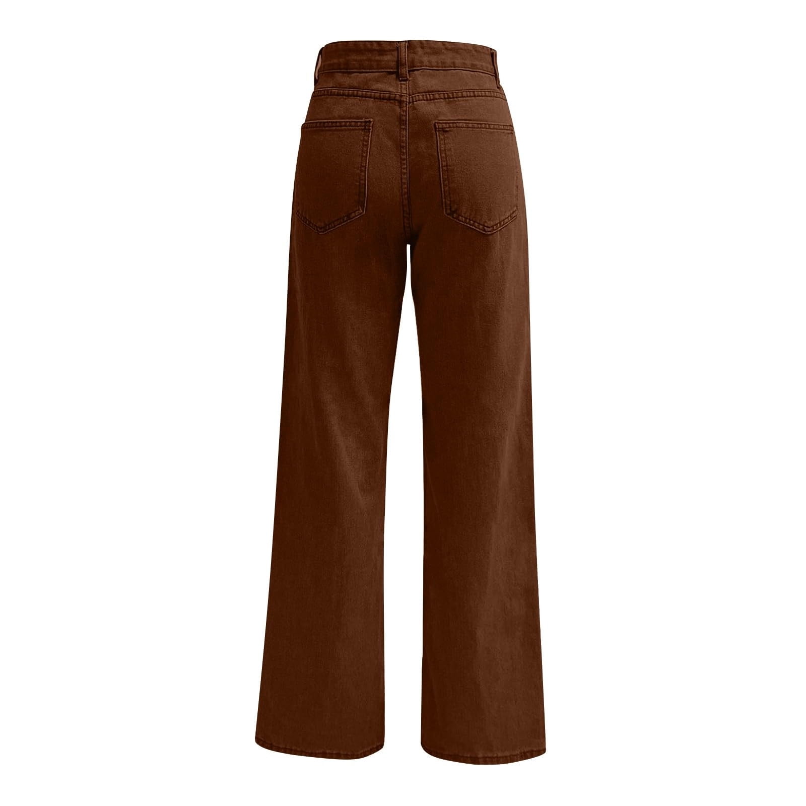 Womens Jeans High Waisted Straight Leg Loose Stretchy Lightweight Tummy Control Trendy Jeans for Women with Pockets