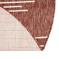thumbnail image 5 of Unique Loom Outdoor Modern Collection Area Rug - Tambor (10' 8" Round Rust Red/Ivory), 5 of 6