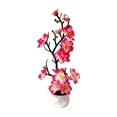 thumbnail image 2 of Artificial Silk Flower Arrangement, Potted Floral Decor for Tea Room, Living Room Table Decor, Home Office Decoration, Geometric Ceramic Pot, 2 of 6