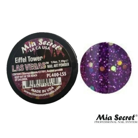 MIA SECRET- LAS VEGAS Nail Art Powder - COLOR: Eiffel Tower - 0.25 oz