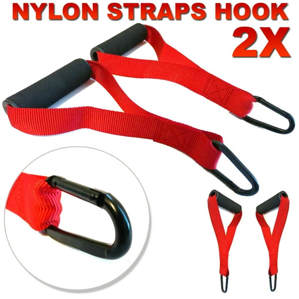 Fitness Maniac Strap Stirrup Foam Handle Grips Strength Training