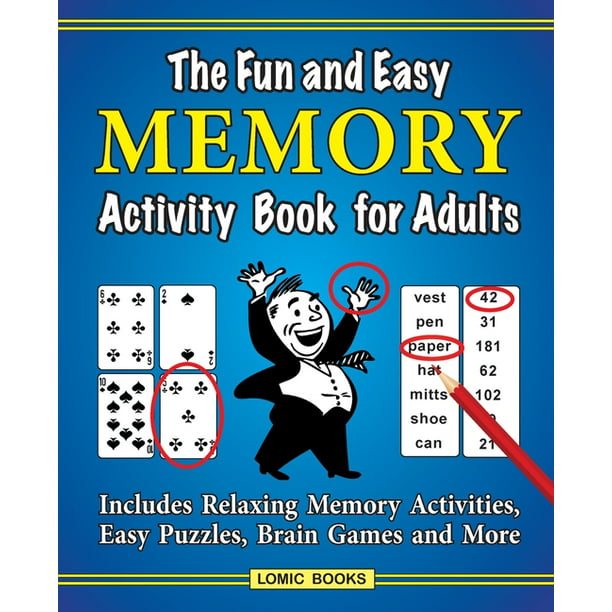 the fun and easy memory activity book for adults includes relaxing memory activities easy puzzles brain games and more paperback walmart com