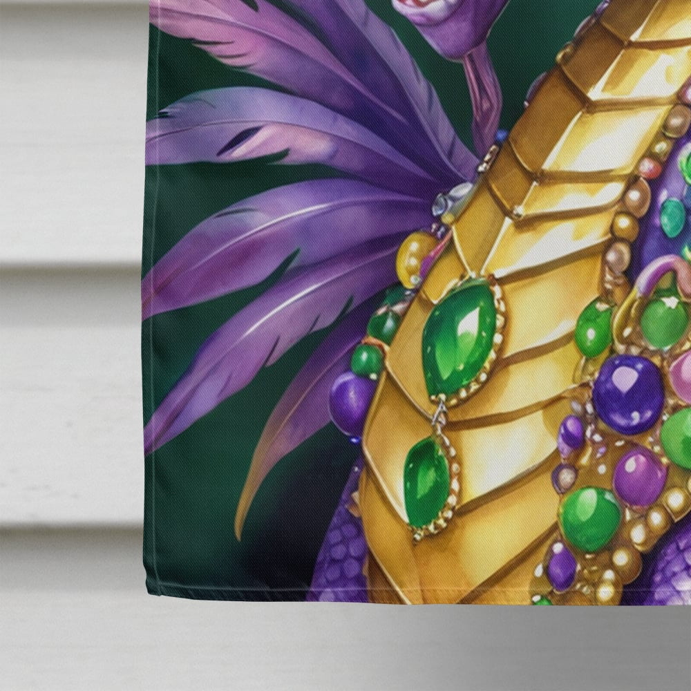 Caroline's Treasures DAC5220CHF Dragon King of Mardi Gras House Flag Large Porch Sleeve Pole Decorative Outside Yard Banner Artwork Wall Hanging, Polyester, House Size, Multicolor