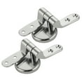 thumbnail image 4 of Fznkrag Replacement Chrome Toilet Seat Hinges Set Pair With Fittings Uniersal Mountings US, 4 of 11