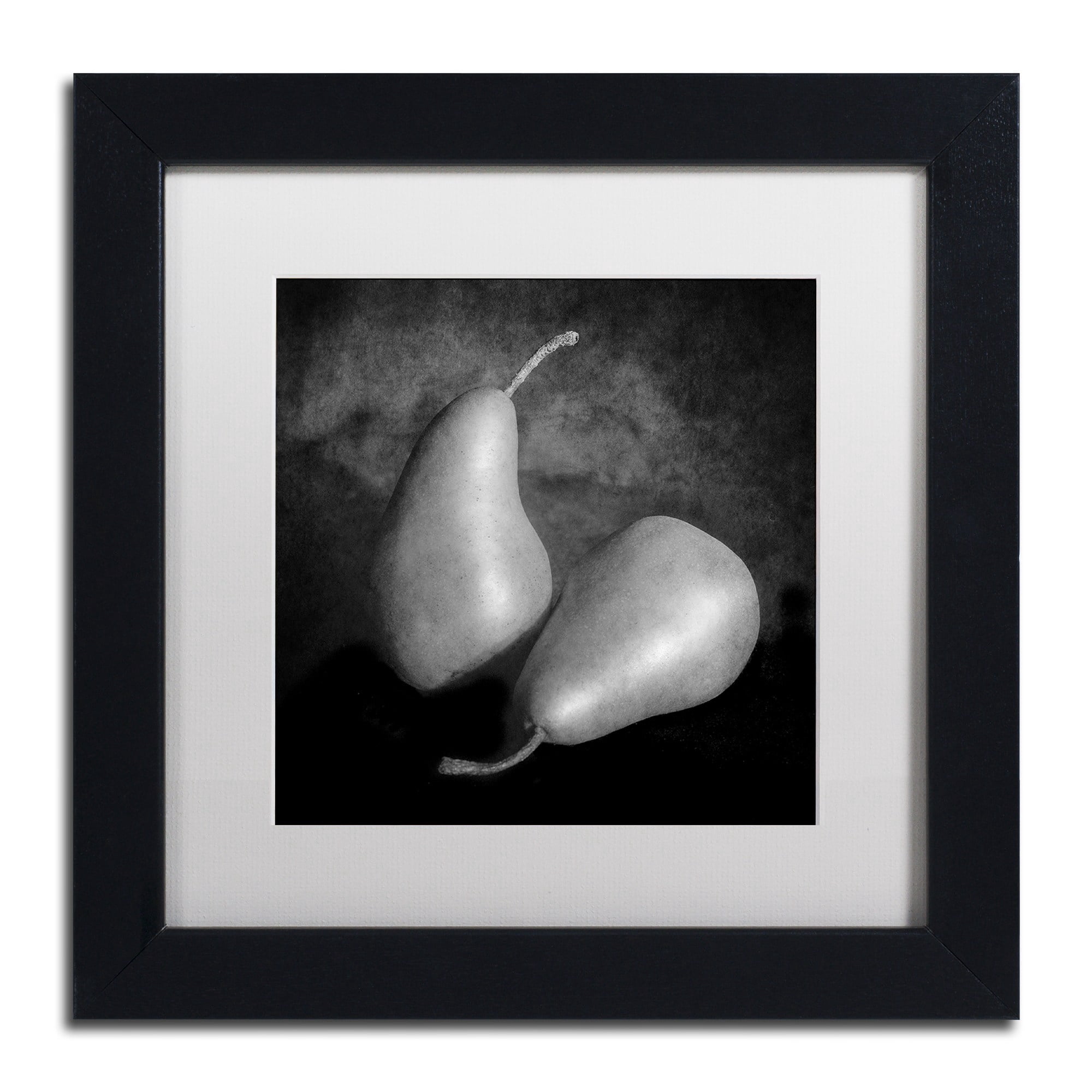 Trademark Fine Art "Peras II" Canvas Art by Moises Levy White Matte, Black Frame