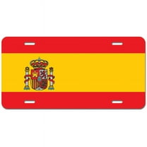 Spain Flag Novelty Metal Vanity License Tag Plate