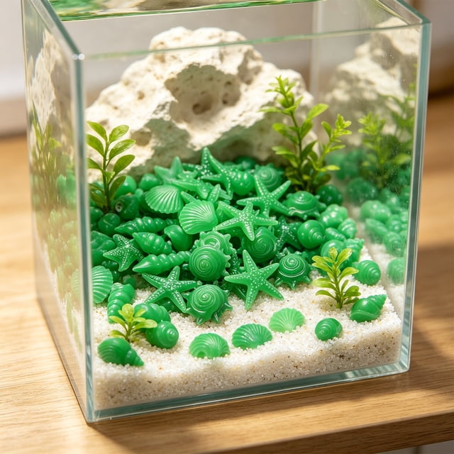 Sentmoon Fish Tank Decorations Aquarium Accessories 3cm In The Dark Stones Shellsand Shells 50 Pieces Aquarium Decor Fluorescent Stones Animals Fish Tank