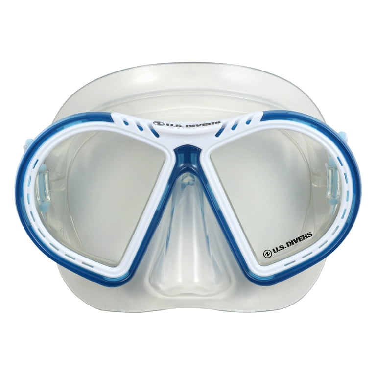 U.S. Divers Toucan Jr Kids Snorkeling Mask Ages 6+ Easy Adjust Fabric Strap  (Blue) 