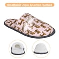thumbnail image 3 of KLL Leopard Print Slippers for Women Men House Slip on Indoor Outdoor Bedroom Furry Fleece Lined Ladies Comfy Anti-Skid Rubber Hard Sole-Medium, 3 of 8