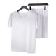 thumbnail image 1 of Conjunto de pijamas para hombre, ropa interior elástica de manga corta con cuello redondo, Color sólido, para dormir, 2 unidades, 1 of 4