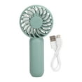 thumbnail image 1 of Ventilador portátil de mano con carga USB, ventilador de viaje bonito ajustable de 3 velocidades, color verde y negro, 1 of 5