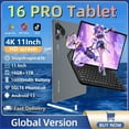 thumbnail image 2 of Tableta Pro 16 de 11 pulgadas, versión global, Android 13, 16 GB + 1 TB, Snapdragon 870, 5G, doble tarjeta SIM, llamadas telefónicas, WIFI, HD, 4K, nueva versión 2024, 2 of 5