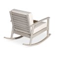 thumbnail image 2 of Rocking Chair, Eucalyptus Wood, Burgundy Cushions, Fadeproof Driftwood Gray Construction,, 2 of 4