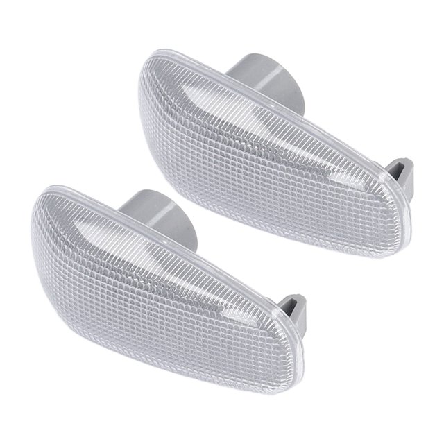 Lente de luz de estacionamiento, 2 piezas, cubierta de lámpara de señal de giro lateral, carcasa de luz de señal de giro, durabilidad mejorada