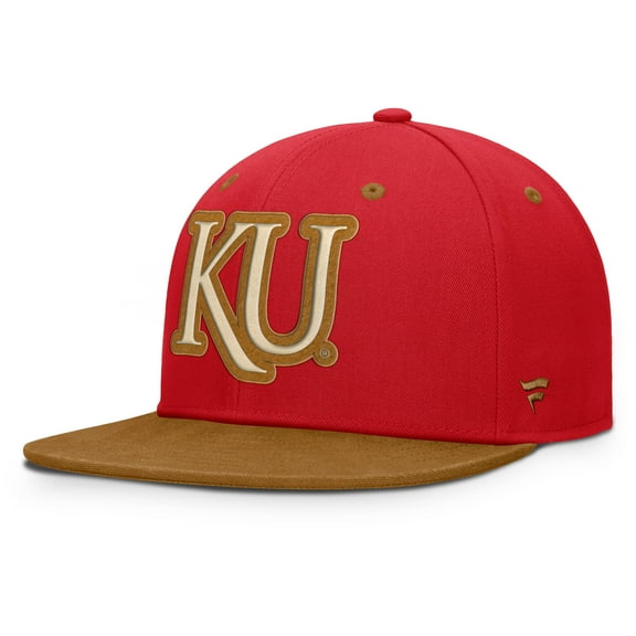 Men's Fanatics Red/Brown Kansas Jayhawks NoBo Fitted Hat