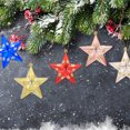 thumbnail image 3 of Christmas Pendant Electroplating Painted Reusable Xmas Tree Decor Merry Christmas Pentagram Small Hanging Ornament for Living Room, 3 of 8