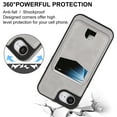 thumbnail image 5 of Compatible with Magsafe 2 in 1 Detachable for iPhone 16e Wallet Case with Card Holder Women Men, Magnetic PU Leather RFID Blocking Flip Kickstand Credit Slots,for iPhone 16e, Gray, 5 of 11