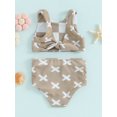 thumbnail image 5 of JYYYBF Baby Girls Swimwear 2 Piece Swimsuits Cross/Floral Print Vest Shorts Bathing Suits, 5 of 8