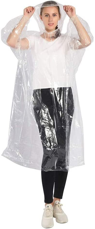 Disposable Rain Ponchos for Adults 