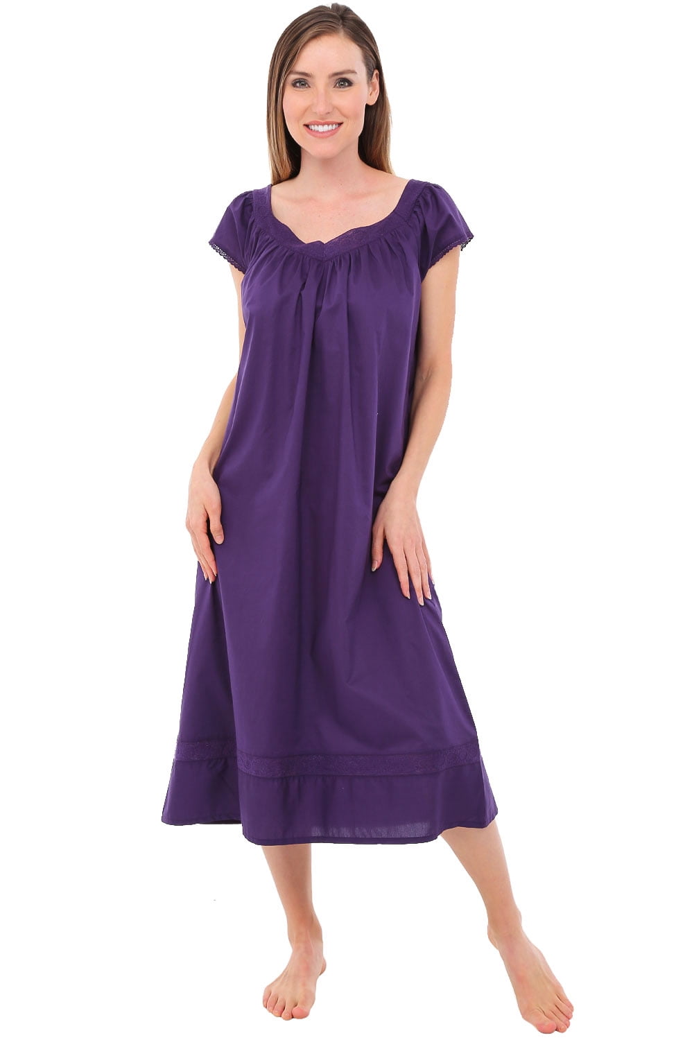long purple nightgown