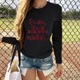 thumbnail image 4 of ICHUANYI Clearance Women's Printed Casual Loose Round Neck Long Sleeve T-shirt Tunic Tops Blouse ICHUANYI "ICHUANYI", 4 of 8