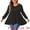 Black, variant on DARING DIVA Women's Plus V Neck Long Sleeve Peplum Babydoll Top 1X Brick Red