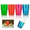 thumbnail image 4 of 80 Neon Multicolor Shot Glasses Hard Plastic Glow Party Mini Cups 0.68 Oz 20ml, 4 of 4