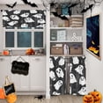 thumbnail image 2 of Halloween Cute Spider Ghost Kitchen Curtains Window Curtains and Valances Set 36 Inch, Spooky Spider Web Short Tier Curtain for Kitchen, Grey Small Kitchen Decor, 2 of 6