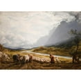 thumbnail image 2 of John Linnell 18x14 Gold Ornate Wood Frame and Double Matted Museum Art Print Titled - The Cloud (1863), 2 of 4