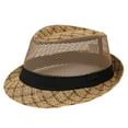 thumbnail image 3 of Bxsruta Men's Vintage Oversized Breathable Mesh Sun Hat for Summer Outdoor Parties One Size, 3 of 4
