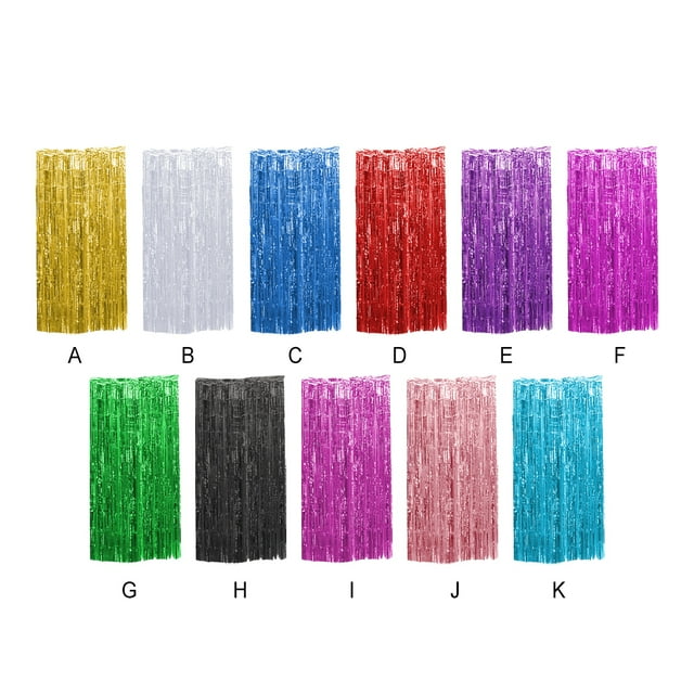 Langgg Rideau à Franges 6,5 Pieds 0pcs Serpentins Décorations de Fête Rideau en Guirlande Toile de Fond Rose 6,5 Pieds 3ensemble