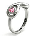 thumbnail image 2 of Sterling Silver Pink Color CZ Iconic Infinity & Heart Forever Love Promise Ring, 2 of 2