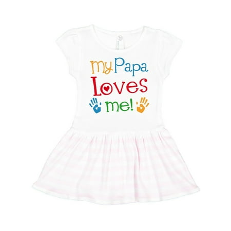 

Inktastic My Papa Loves Me Gift Gift Toddler Girl Dress