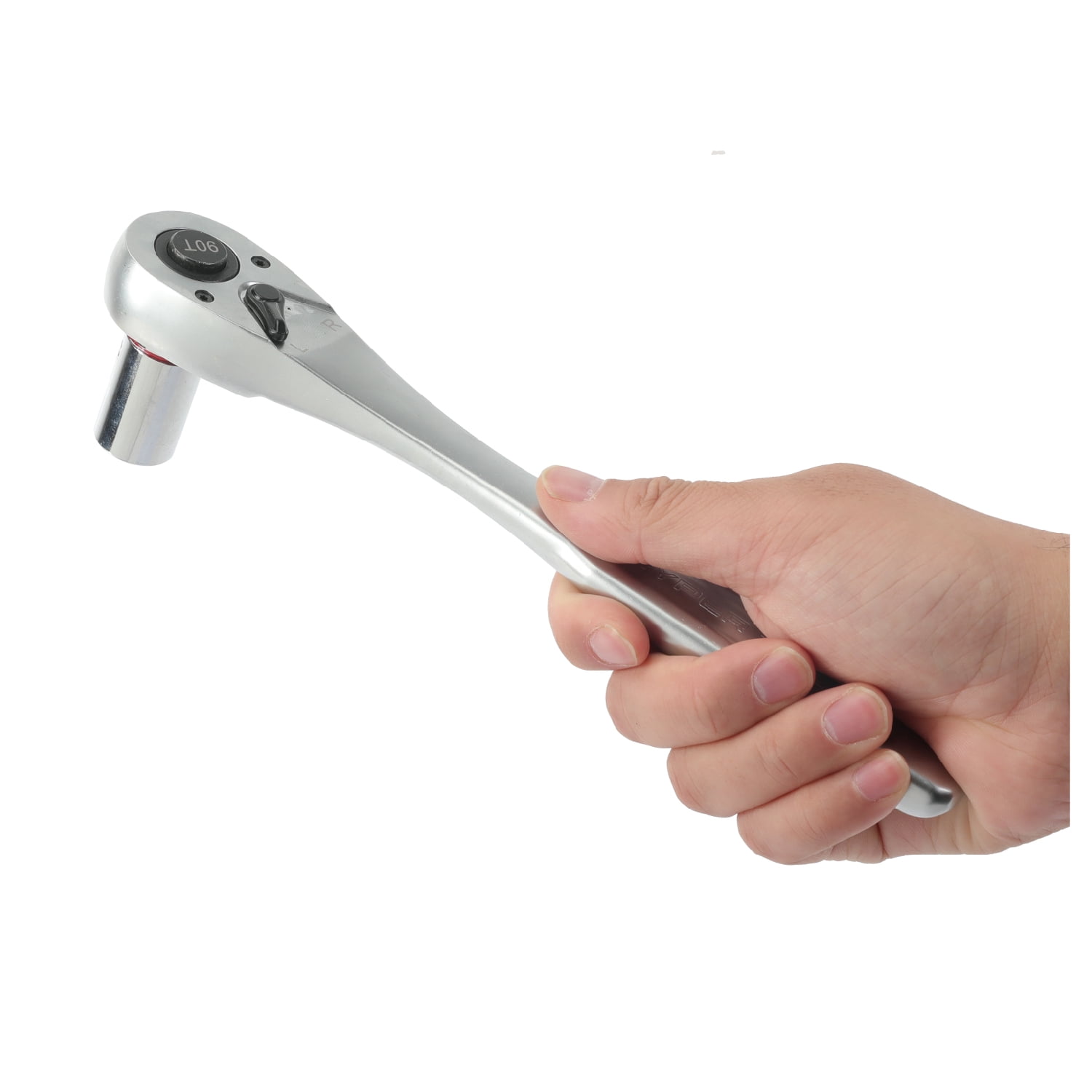 Hyper Tough 1/2-inch Drive Pear Head Ratchet, 90 Tooth