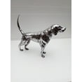 thumbnail image 3 of 11 Inches Dog Coonhound, Hound Dog Metal Statue, Handcrafted Decorative Animal Sculpture, Aluminum Decorative Statue, 3 of 3