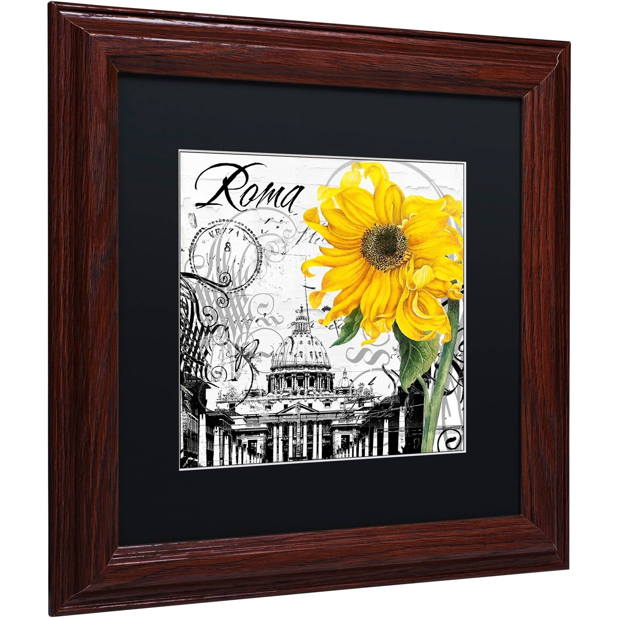 Trademark Fine Art "Italia II" Canvas Art by Color Bakery Black Matte, Wood Frame