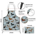 thumbnail image 3 of Cute Dachshund and Dog Footprint Apron-Garden Aprons for Women with Pockets-Cotton Linen Waterproof Kitchen Cooking Gardening Aprons Adjustable for Kitchen,Cooking,BBQ and Salon 33x27 Inch, 3 of 7