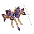 thumbnail image 6 of Lifetechs 1 Pcs Butterfly Hair Clips Rhinestone Butterfly Tassel Hair Claw Clips Vintage Boho Ponytail Holder Hair Accessories for Women Styling Supplies, 6 of 8
