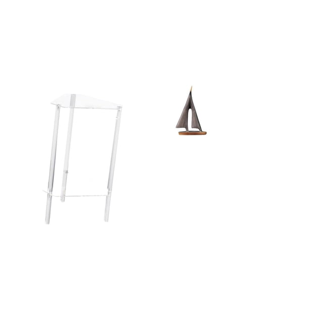 Mesita De Noche Minimalista De Acrílico Con Decoración De Velero, Moderna Mesita De Noche Y Adorno De Estatua De Velero Para Sala De Estar, Dormitorio, Casa, Oficina, Hotel.