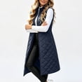 thumbnail image 5 of MXALUOB Long Puffer Vest for Women Zip Up Stand Collar Quilted Vests with Pockets Lightweight Sleeveless Padded Coat Winter Daily Wear, 5 of 7