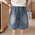 thumbnail image 4 of Boys Denim Shorts Relaxed Fit Baggy Denim Shorts With Pocket Boys' Fashion Toddler Boys Clothes 2-3 Years Cute&nbsp;Boy&nbsp;Clothing, 4 of 6