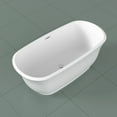 thumbnail image 3 of 59" Streamline N-10240-59FSWH-FM Soaking Freestanding Tub With Internal Drain, 3 of 3