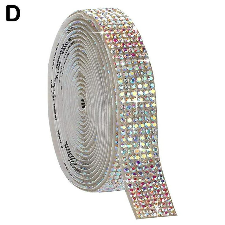 3ft Silver Stick-On Rhinestone Tape, DIY Self Adhesive Diamond Gemstone  Stickers