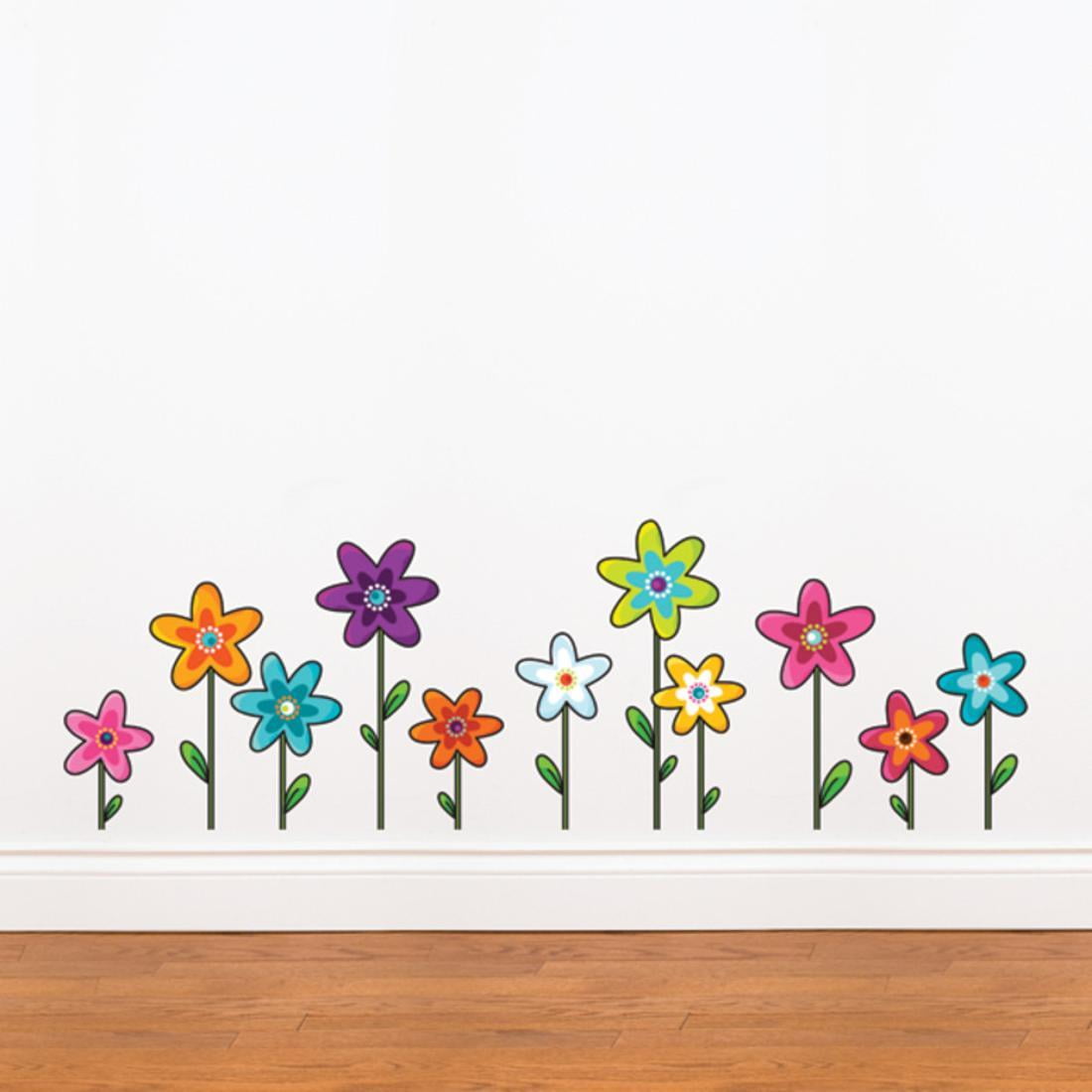 Wild Flowers Wall Decal Sticker Wall Decal Sticker 36.5x12 Walmart