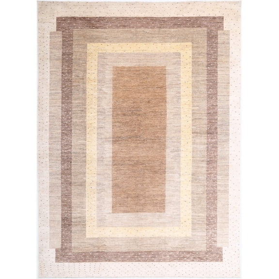 Hand Knotted Gabbeh Wool Rug - 8'8'' x 11'10''