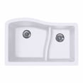 thumbnail image 3 of Undermount Granite 32x21x10.62 in. 0-Hole Large/Small Double Bowl Kitchen Sink in Espresso, 3 of 3